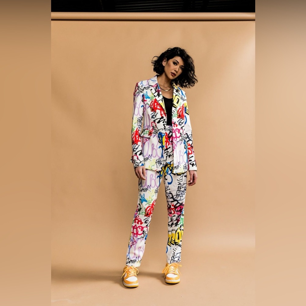 Dressed in Lala Bo$$y Blazer + Trouser Set in Medium